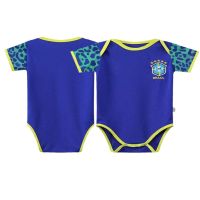 shot goods Newborn Bodysuits Shirt Brazil Away Shirt 2022 World Cup Baby Kits Baby Romper Jersey Football Jersey Boys Girls Soccer Clothing