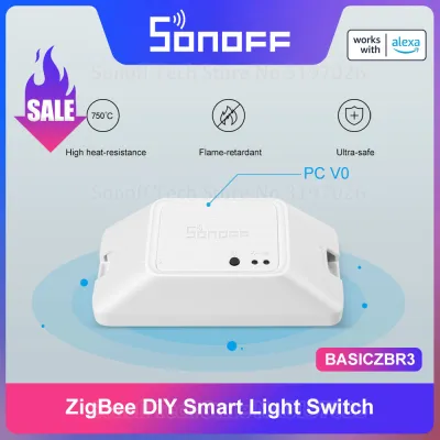SONOFF BASICZBR3 DIY Smart Zigbee Light Switch MINI Timing Relay Module Wireless Remote Switch Works With Alexa SmartThings Hub