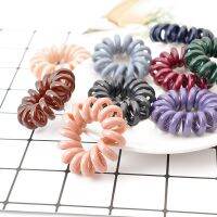 1 pc 10 colors Elasticity Telephone Coil Hairbands Women Spiral Hair Ties Girls Hair Rings Rope Telephone Wire Hair Accessories Hair Accessories