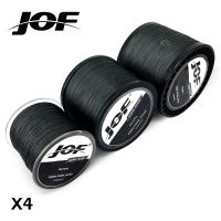 JOF 300เมตร500เมตร1000เมตรสีดำ M Ultifilament PE สายการประมงถักยี่ห้อชุด4เส้นซุปเปอร์แข็งแกร่ง10lb-80lb