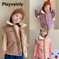 2021 Winter Kids Boy Girl Waistcoats Candy Color Sleeveless Turtleneck Thick Patchwork Jacket Zipper Coat Children Outwear E2300