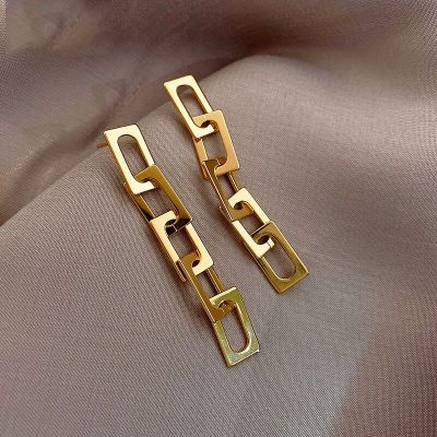 Accessories for Women Korean Metal Chain Pendant Long Earring for Woman Party Hip Hop Girls Unusual Earring Jewelry Pendientes Headbands