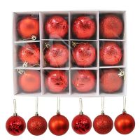 12pcs Christmas Balls 6cm Plastic Decorative Colored Balls Christmas Tree Pendant Ornament Christmas Decor Home Decor