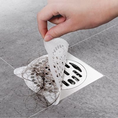 20Pcs Disposable Floor Drain Filter Sewer Anti-hair Toilet Shower Room Blocking Hair Stickers Sink Strainer