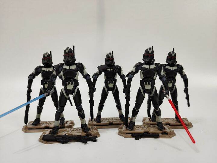 5ชิ้น-ล็อต-sw-republic-black-trooper-w-base-lightsaber-ตุ๊กตาขยับแขนขาได้3-75-022