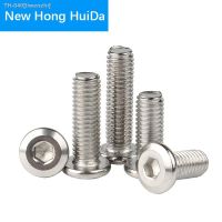 ๑☑♕ M6 M8 Flat Round Hex Socket Head Cap Screw Hexagon Furniture Screw Bolt Barrel Nut 304 Stainless Steel