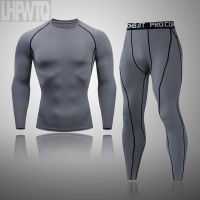 New Men Thermal Underwear Sets Compression Fleece Sweat Quick Drying Thermo Underwear Men Clothing Long Johns