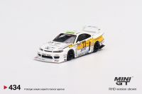 MINI GT 1: 64ญี่ปุ่นดริฟท์หมายเลข23ปอนด์ซิลเวอร์ซิลเวอร์ S15รถโลหะผสมรุ่น434 #