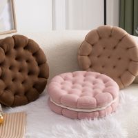 ♛◎ↂ New Fashion Sandwich Cookie Pillow Creative Cute Sofa Cushion Office Nap Pillow Soft and Comfortable