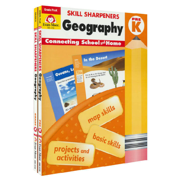 Evan Moor Skill Sharpeners Geography Grade PreK-K 2 Volume Pencil ...