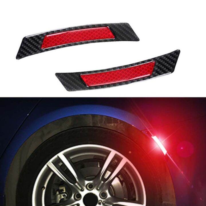 Enhance Your Car's Style with Carbon Fiber Red Reflective Edge Guard