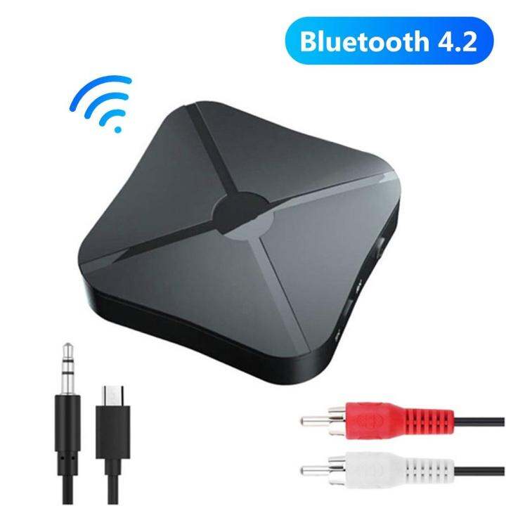 2 in 1 Wireless Bluetooth 4.2 Transmit Receiver AUX Adapter 3.5mm Jack