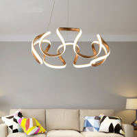 Modern Chandelier Lighting For Dining Bedroom Living Room Study Gray&amp;Golden&amp;Coffee Frame Home LED Chandeliers Lamp