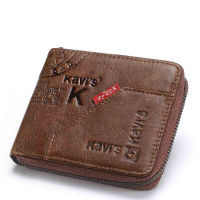 Casual Style Zipper Men Wallets Card Holder Small Wallet Male Genuine Leather Man Purse Coin Purse Mens Carteira