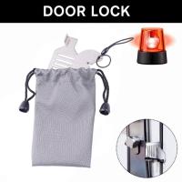 Portable Door Lock Punch-free Security Door Locker Lock Metal Theft Tool Latch Hotel Stopper Room Home Safety Door Anti Travel X5Z6