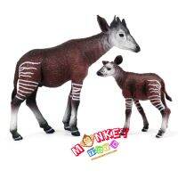 Monkey Toys - โมเดลสัตว์ Okapi โอคาพี แม่ลูก ชุด 2 ตัว (จากหาดใหญ่)