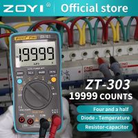 【LZ】♀  ZOYI-Multímetro Digital com Alcance Automático Alta Precisão True RMS Amperímetro Voltímetro Capacitor Inteligente Temperatura NCV Ohm Hz Tester 19999