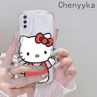 เคส Chenyyka สำหรับ VIVO Y20 Y20i Y20s Y12s Y20 2021 Y11s Y12A Y20T Y20S เมตร Y20S เคสรูปการ์ตูนสีสันสดใสลายเฮลโลคิตตี้ขอบเคสมือถือโปร่งใสเนื้อครีมเคสกันกระแทกซิลิโคนเคสนิ่มแบบใสป้องกันเลนส์กล้อง