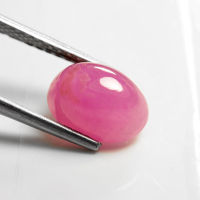 5.50 ct พลอยแดง เผาเก่า สีชมพู (Pink Sapphire) บ่อจอห์นสัน ทรงไข่หลัง