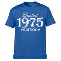 Retro Vintage 1975 Tshirt Men O-neck Short Sleeved 48 Years Old Born In 1975 Shirt 48th Birthday Summer T-shirt Cotton Tee Top