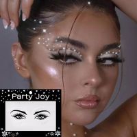 【YF】 3D Crystal Temporary Tattoo Sticker Glitter Eyebrow Makeup Face Eyes Diamond Pearl Jewels Stickers Festival Body Art Decorations