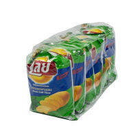 เลย์ร็อค มันฝรั่งทอดกรอบ รสกระเพรากรอบ 50 กรัม (6 ซอง)/Lays Rock Potato Crisp Crispy basil flavor 50 grams (6 sachets)