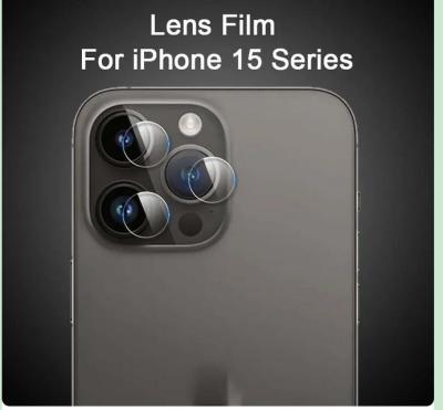 2ชิ้นอุปกรณ์ป้องกันเลนส์สำหรับ iPhone 15 Pro Max Plus ชัดเจนแบบ HD ฝาหลังกล้องมองหลังแบบบางเฉียบฟิล์มป้องกันนุ่ม-ไม่กระจกเทมเปอร์
