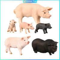 ของเล่นสำหรับเด็ก51ชิ้นรูปหมูจำลองตุ๊กตาขยับแขนขาได้รูปหมูน่ารักเครื่องประดับโมเดลสัตว์เลี้ยงในฟาร์มของเล่นสำหรับตกแต่งบ้าน