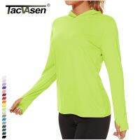 TACVASEN Summer UV/Sun Protection Outdoor Hooded T-shirt Womens Hoodie Shirt UPF 50+ Long Sleeve Fishing Hiking Athletic Shirts