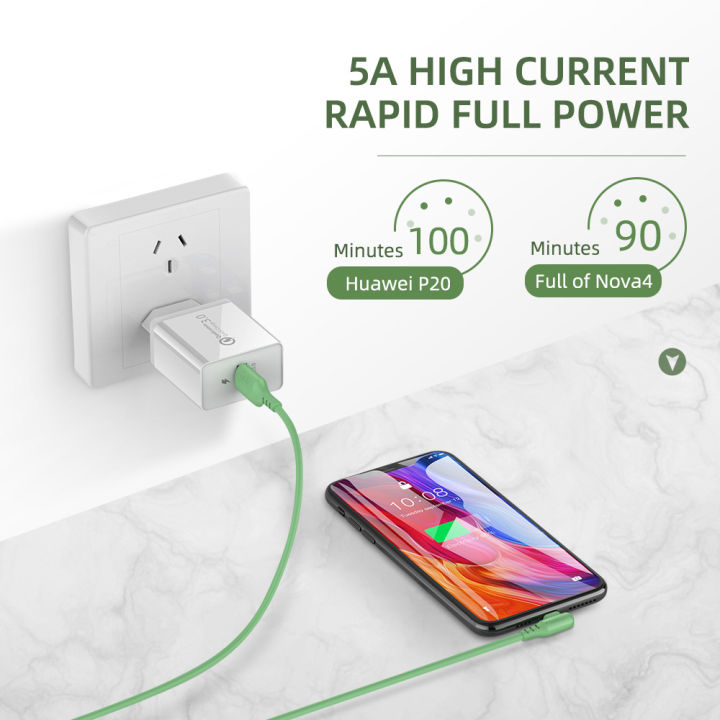 hot-suhach-liquid-สี5a-usb-type-c-สำหรับ-samsung-fast-usb-ชาร์จ-type-c-charger-data-cable-สำหรับ-redmi-note-8-pro-สาย-usb-c