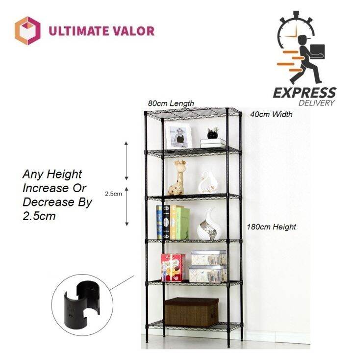 3/4/5 Tier Steel Wire Shelving Unit Metal Rack Home Kitchen Storage