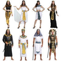 halloween cosplay costumes men white black Ancient Egypt Egyptian Pharaoh King Empress Cleopatra Queen Costume NileN KING