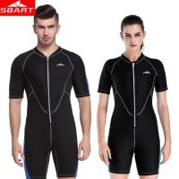 ZZOOI Thicken Swimsuit Water Sports Diving Surfing Wet Suits 2mm Neoprene Wetsuits Men Women Swimwear Short Sleeve One-Piece