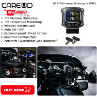 CAREUD M3-B-TH Wireless Motorcycle TPMS LCD แสดงระบบตรวจสอบแรงดันลมยางรถจักรยานยนต์พร้อมเซ็นเซอร์ภายใน 2 ตัวสำหรับ KTM Yamaha Kawasaki Honda Suzuki