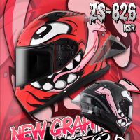 หมวกกันน็อค ZEUS Helmets รุ่น ZS-826 RSR Monster แถมฟรี!สปอยเลอร์ สีใส (รุ่นนี้ต้องเผื่อ1ไซส์)