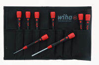 Wiha 26193 Slotted and Phillips Screwdriver Set with Soft PicoFinish Handle, 8-Piece