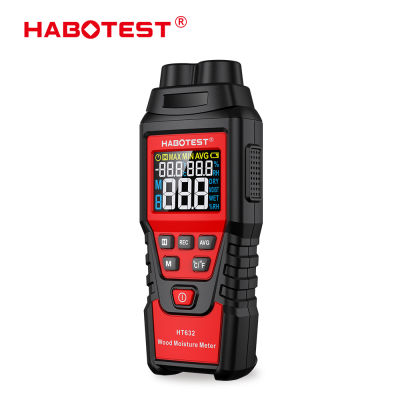 HABOTEST HT632 เครื่องวัดความชื้น Wood Humidity Meter ผนังคอนกรีต อิฐซีเมนต์ Digital Humidity Meter เครื่องวัดความชื้น