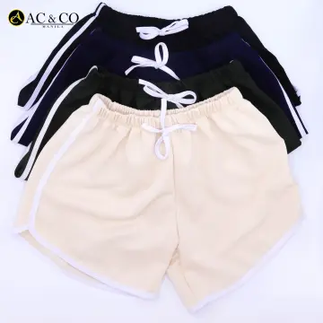 3pcs Plain Two Lines Booty Sexy Shorts for Women Free Size Assorted (Random  Color)