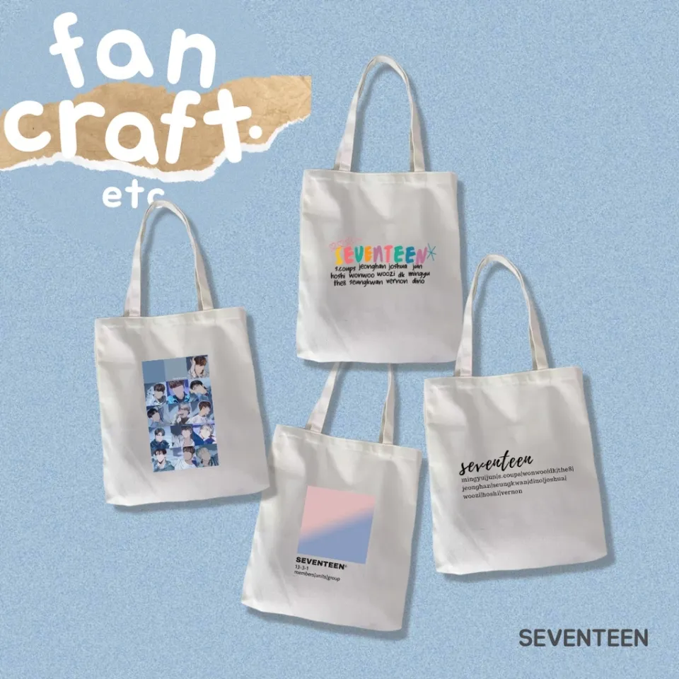 Rose Quartz & Serenity Pixel Art w/ Seventeen Theme Tote Bag for Sale by  svtkwan