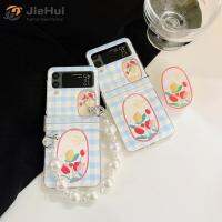 JieHui สำหรับ Samsung Z Flip5 /z Flip4 /z Flip3สามชิ้น TULIP SHELL Bracket แฟชั่น Mobile ph. เคสสำหรับมือถือ