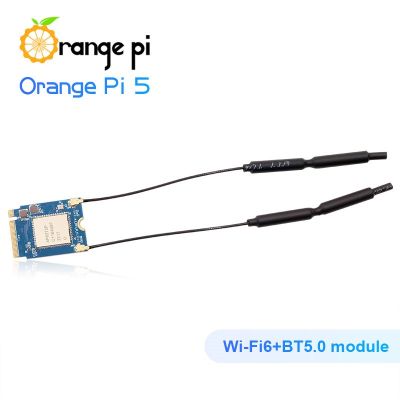 Orange Pi 5โมดูล BT5.0 Wi-Fi6 Broadcom BCM4375ชิปไร้สาย2.4GHz และ5GHz ความถี่2เสาอากาศสำหรับ Orange Pi 5