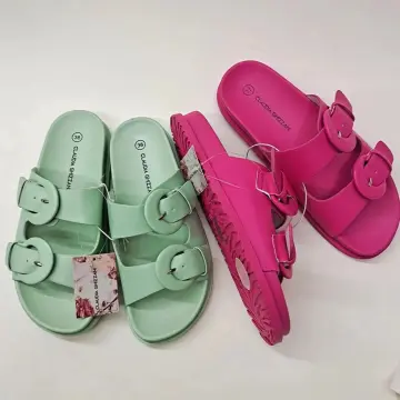 Flat hot sale belt slippers