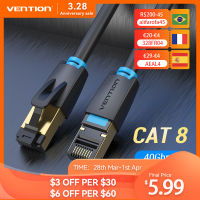 Vention Cat8 Ethernet Cable STTP 40Gbps 2000MHz Cat 8 RJ45 Network Lan Patch Cord for Router Modem Internet RJ 45 Ethernet Cable