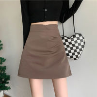 High Waist A-line Skirt Women Korean Style Summer New Fashion Office Short Skirts Plain