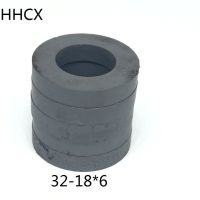 10PCS/LOT Ring Ferrite Magnet 32x6 Hole 18 Strong Y30 Permanent Magnet 32x6 Black Round Speaker Magnets 32X6-18