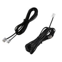 2 Pcs RJ11 6P4C Telephone Cable Cord ADSL Modem,3 Meters &amp; 2 Meters