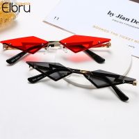 【Versatile】 Elbru หรูหราแฟชั่นแว่นกันแดดผิดปกติ Frameless สีแว่นกันแดดบุคลิกภาพถนนยิงอาทิตย์แว่นตาสำหรับแว่นตาหญิง