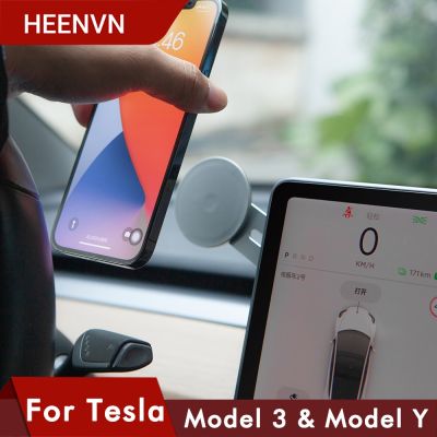 Heenvn เสาสมาร์ทโฟนโทรศัพท์มือถือรถรุ่นใหม่,เสายึดสมาร์ทโฟน2021สำหรับเทสลารุ่น3อุปกรณ์เสริมโมเดล3 Model3