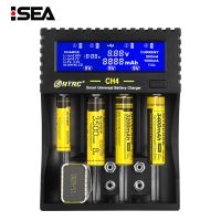 HTRC 4 Slots Battery Charger LCD Smart Charger For Li-Ion Li-Fe Ni-MH Ni-CD AA/AAA/26650/6F22/16340/9V 18650 Battery Charger