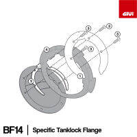 GIVI BF14 - Specific Tanklock Flange - อุปกรณ์สำหรับติดตั้งกระเป๋าถังนํ้ามัน